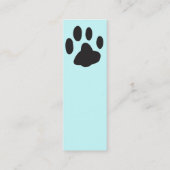 Dog Walker Mini Business Card Mini Visitenkarte (Rückseite)