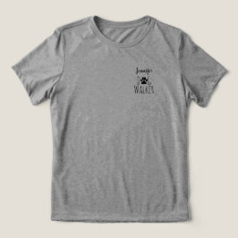 'Dog Walker' Minimalist Charming Customizable Tri-Blend Shirt