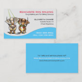 Dog Walker Pet Business Cool Karibik Visitenkarte (Vorne/Hinten)
