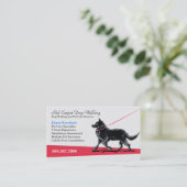 Dog Walker Pet Business Extravagant Belgisch Visitenkarte (Stehend Vorderseite)
