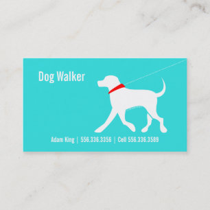 Dog Walker Pet Business Labrador Moderne Küste Visitenkarte