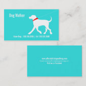 Dog Walker Pet Business Labrador Moderne Küste Visitenkarte (Vorne/Hinten)