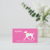 Dog Walker Pet Business Labrador Modernes Rosa Visitenkarte (Stehend Vorderseite)