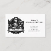 Dog Walker Pet Sitter Business Card Visitenkarte (Vorderseite)