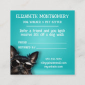 Dog Walker Pet Sitter Empfehlungskarte (Rückseite)