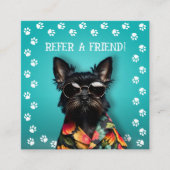 Dog Walker Pet Sitter Empfehlungskarte (Vorderseite)