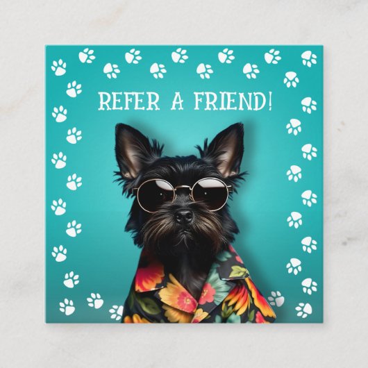 Dog Walker Pet Sitter Empfehlungskarte (Vorderseite)