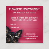 Dog Walker Pet Sitter Empfehlungskarte (Rückseite)