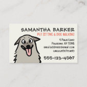 Dog Walker Pet Sitter Funny Fluffy Hund Visitenkarte (Vorderseite)