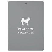 Dog Walker & Pet Sitter Grau Klemmbrett (Rückseite)