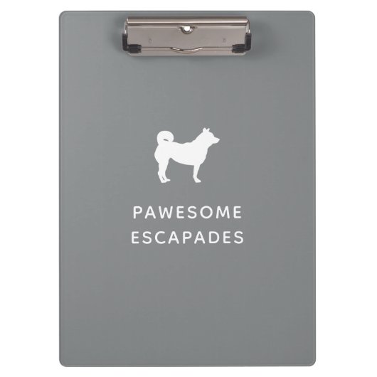 Dog Walker & Pet Sitter Grau Klemmbrett (Vorderseite)