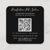 Dog Walker Pet Sitter Groomer Beruflich QR Code Quadratische Visitenkarte (Rückseite)