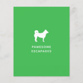 Dog Walker & Pet Sitter Grün Flyer (Hinten)