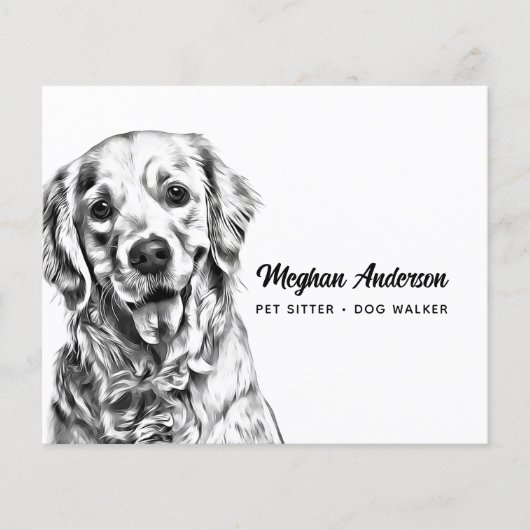 Dog Walker Pet Sitter Labrador Business Flyer (Vorne)