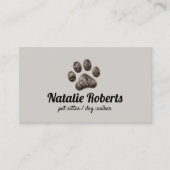 Dog Walker Pet Sitter Niedlicher Furnier Pfosten d Visitenkarte (Vorderseite)