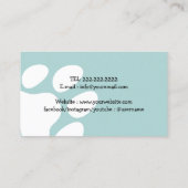 Dog Walker Pet Sitter Niedliches Pfotenherz Visitenkarte (Rückseite)