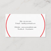 Dog Walker Pet Sitter Paw Herz Visitenkarte (Rückseite)