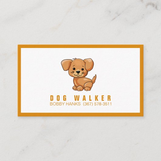Dog Walker Pet Sitter Visitenkarte (Vorderseite)