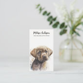 Dog Walker Pet Sitter Welpe Labor Retriever Visitenkarte (Stehend Vorderseite)