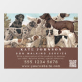 Dog Walker Pet Sitting Animal Care Beruflich Fensteraufkleber (Blatt)