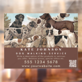 Dog Walker Pet Sitting Animal Care Beruflich Fensteraufkleber