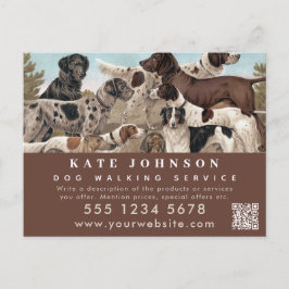 Dog Walker Pet Sitting Animal Care Beruflich Postkarte