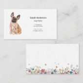 Dog Walker Pet Sitting Business Card Visitenkarte (Vorne/Hinten)