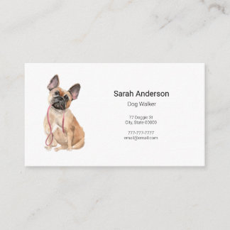 Dog Walker Pet Sitting Business Card Visitenkarte