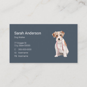 Dog Walker Pet Sitting Business Card Visitenkarte