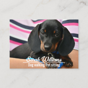 Dog Walker Pet Sitting Care Puppy Visitenkarte