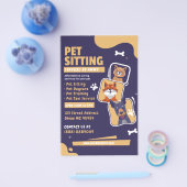 Dog Walker Pet Sitting Dog Trainer Business Flyer (Einzeln)