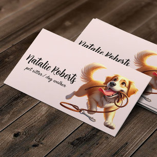 Dog Walker Pet Sitzen Boutique Pet Rosa Visitenkarte