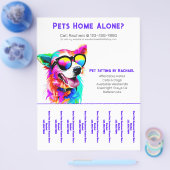 Dog Walker Pet Sitzen Personalisiertes Teerblatt Flyer (Einzeln)