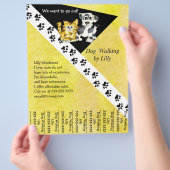 Dog Walker Pet Walking Teezettel Custom Flyer (Hand)