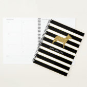 Dog Walker Planner Golden Stripes Planer (Anzeige)