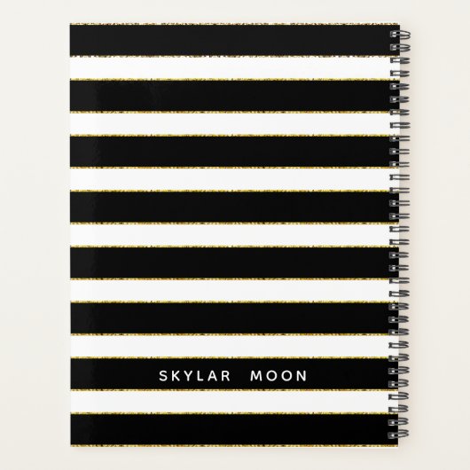 Dog Walker Planner Golden Stripes Planer (Rückseite)
