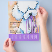 Dog Walker Poodle Lila Personalisiertes Reißblech Flyer (Hand)