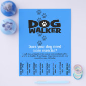 Dog Walker Promotion tear Sheet Flyer Template_B (Einzeln)