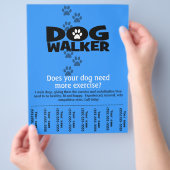 Dog Walker Promotion tear Sheet Flyer Template_B (Hand)