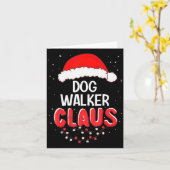 Dog Walker Santa Claus Christmas Matching Costume Karte (Gelbe Blume)