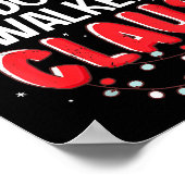 Dog Walker Santa Claus Christmas Matching Costume Poster (Ecke)