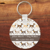 Dog Walker Schlüsselanhänger (Vorderseite)