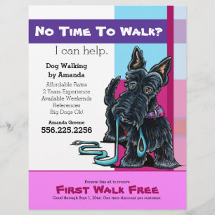 Dog Walker Scottie Kariert Discount Coupon Ad Flyer