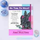 Dog Walker Scottie Kariert Discount Coupon Ad Flyer (Einzeln)