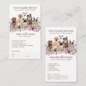 Dog Walker Service Kostenloser Name des Geschenkes Visitenkarte (Vorne/Hinten)