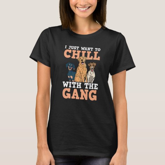 Dog Walker Sitter Trainer Chill mit G T-Shirt (Vorderseite)