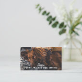 Dog Walker Sitting Daycare Service Business Card Visitenkarte (Stehend Vorderseite)
