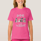 Dog Walker Teen Girl T-Shirt (Vorderseite)