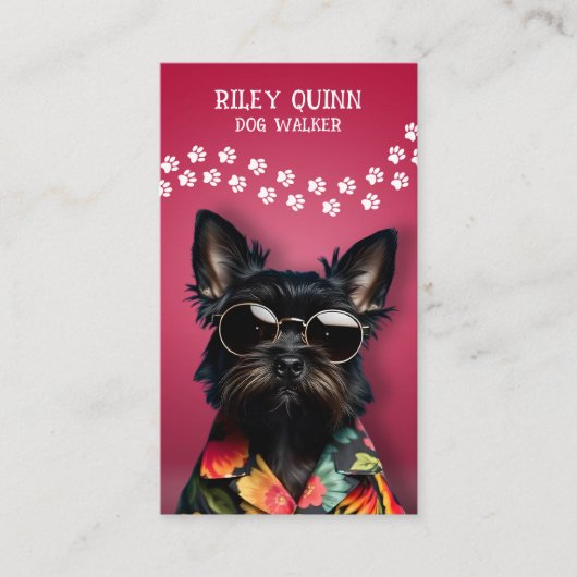 Dog Walker Terminkarte (Vorderseite)