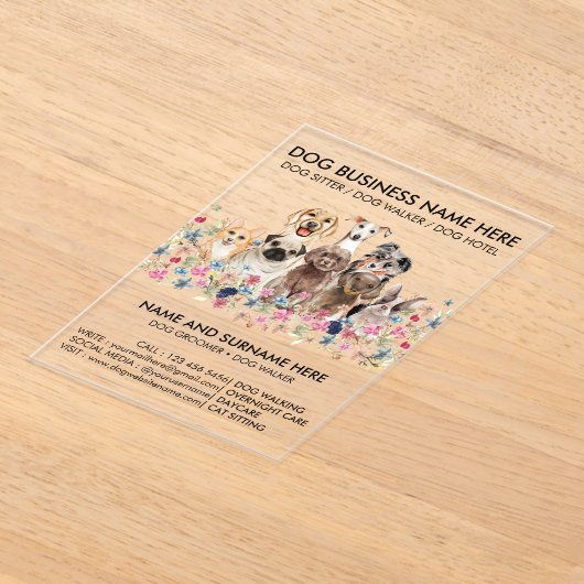 Dog Walker Transparent Acryleinladungen (Ablage )